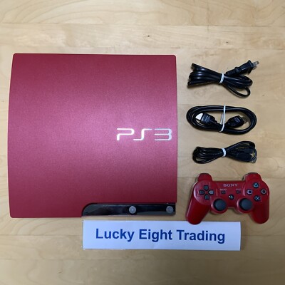 PS3 Scarlet Red CECH 3000B 320GB Console Box Sony PlayStation 3