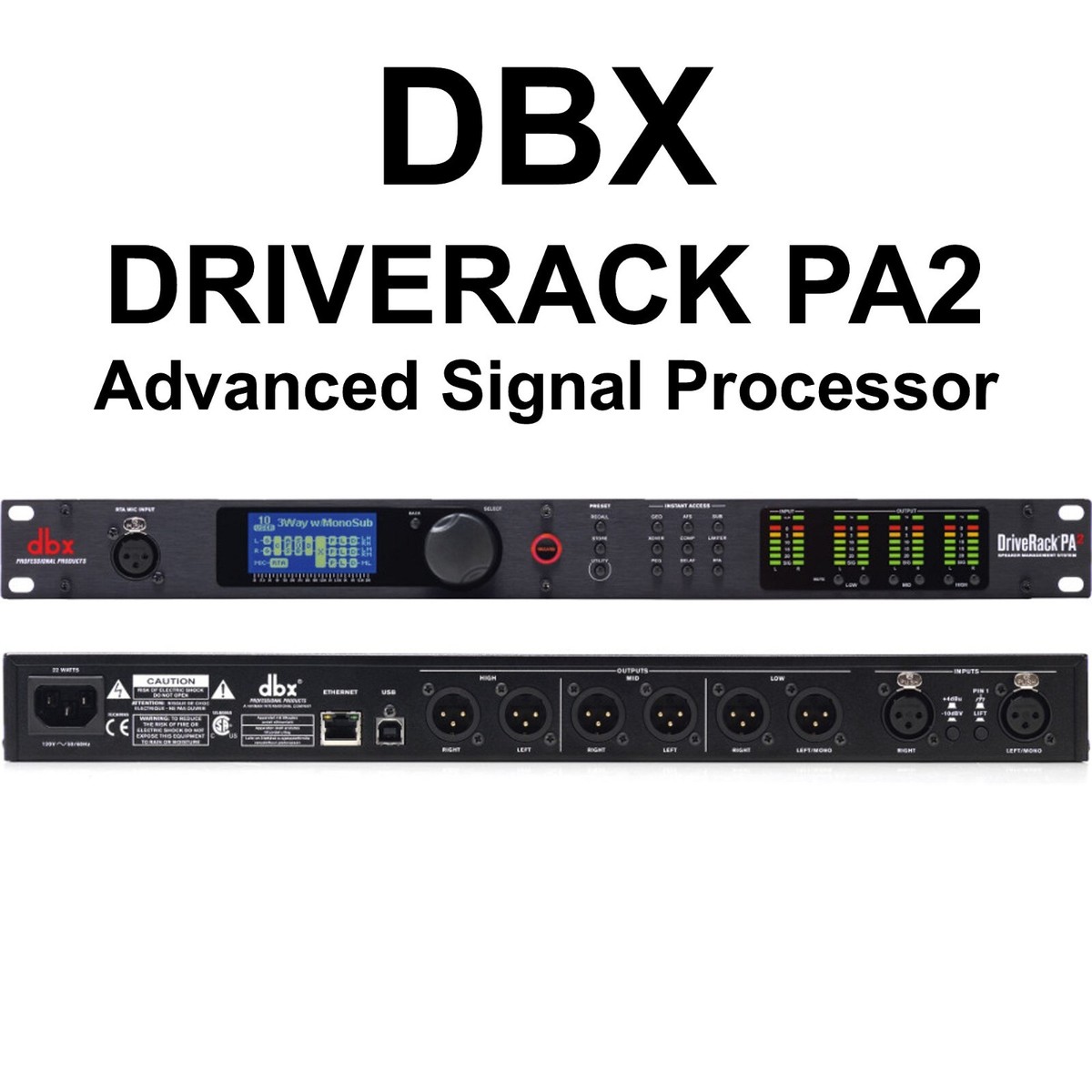 DBX DRIVERACK PA2 Complete PA Management System Processor | eBay