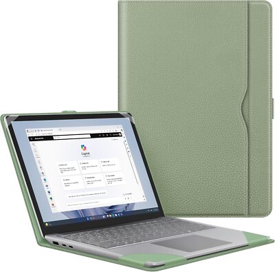 Case for 15 Inch Microsoft Surface Laptop 6/5/4/3 PU Leather Folio