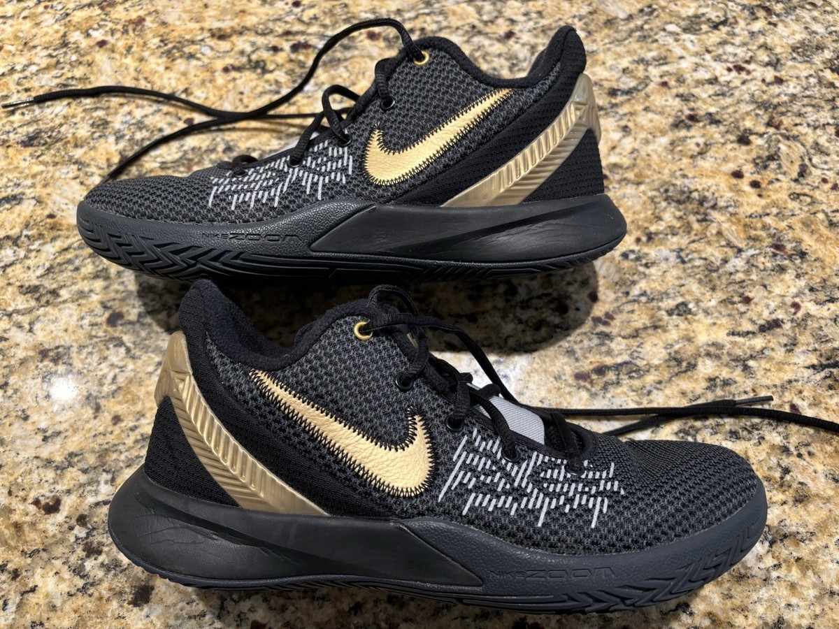 Nice! Nike Kyrie Flytrap 2 II Black Gold Basketball Casual Shoes