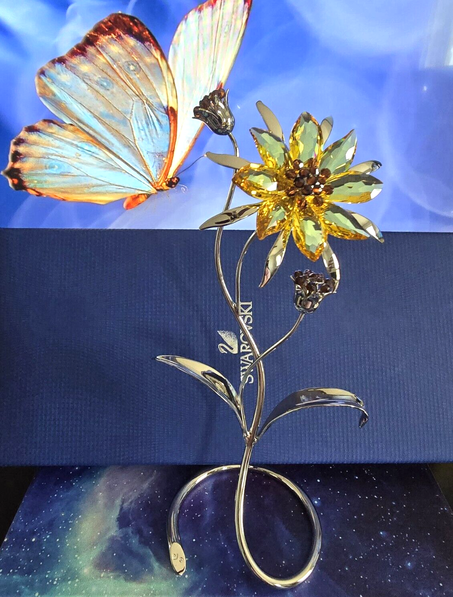 Swarovski Crystal Darigold, Light Topaz Flower Figurine - 957575