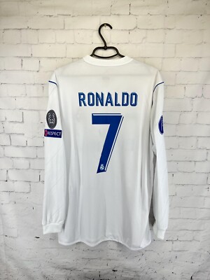 REAL MADRID #7 RONALDO 2017 2018 FINAL KYIV SOCCER FOOTBALL SHIRT