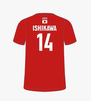 2025 Yuki Ishikawa T-shirt Men's volleyball Japan M size ASICS