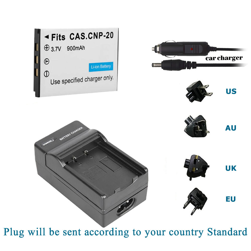 Battery or Charger for NP-20 Casio Exilim Zoom EX-Z70 EX-Z75 EX