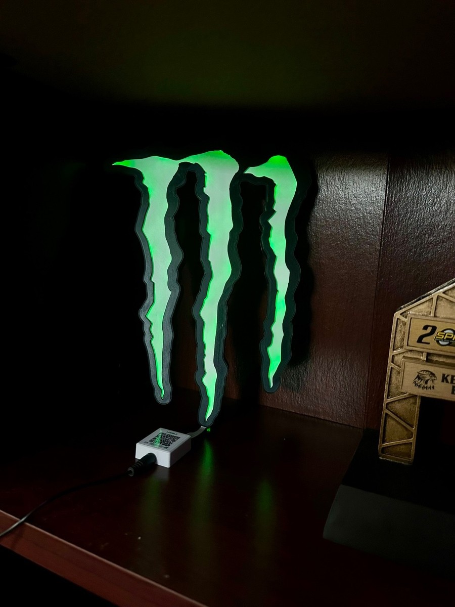 Monster Energy LED Sign – 12x8 Custom LED Wall Art – Man Cave