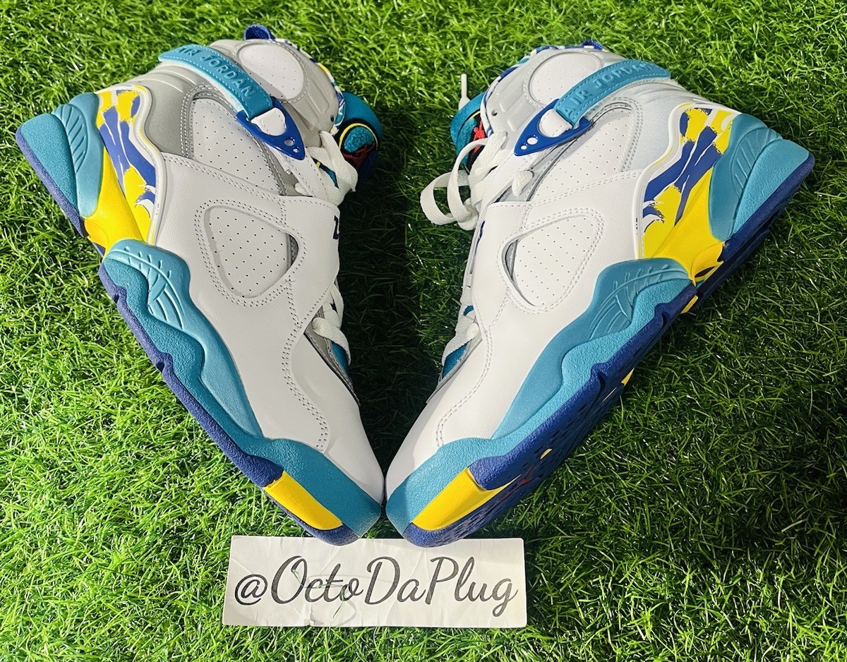 Size 8.5 - Air Jordan 8 Retro White Aqua W for sale online | eBay