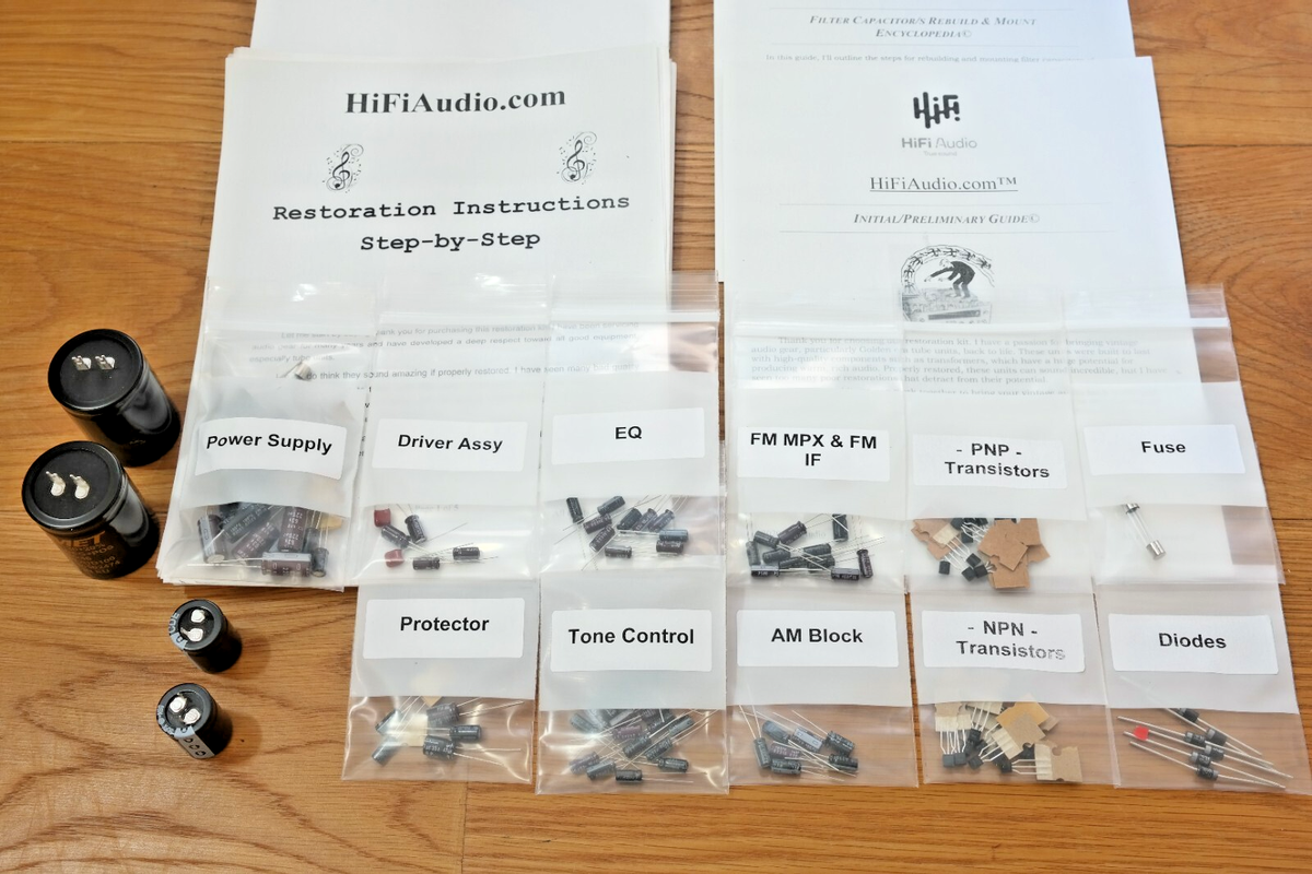 Sansui seven receiver rebuild restoration recap upgrade kit repair