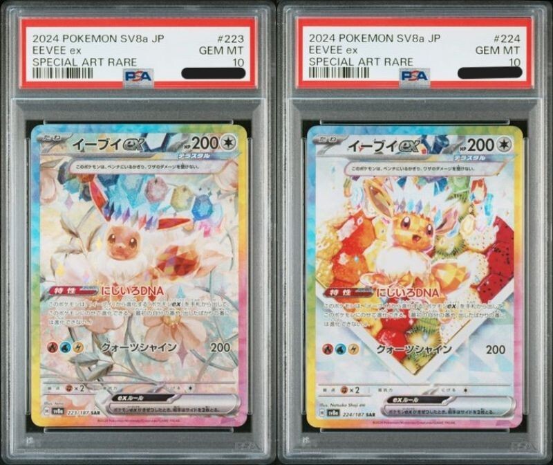 PSA 10 Sequential Eevee ex SAR Terastal Festival sv8a 2024 Pokemon