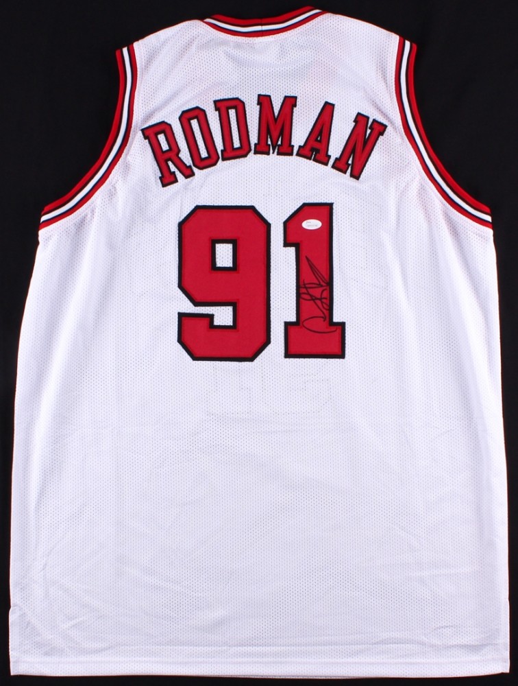 Dennis Rodman Signed Chicago Bulls Jersey / 5xNBA Champio / Mr