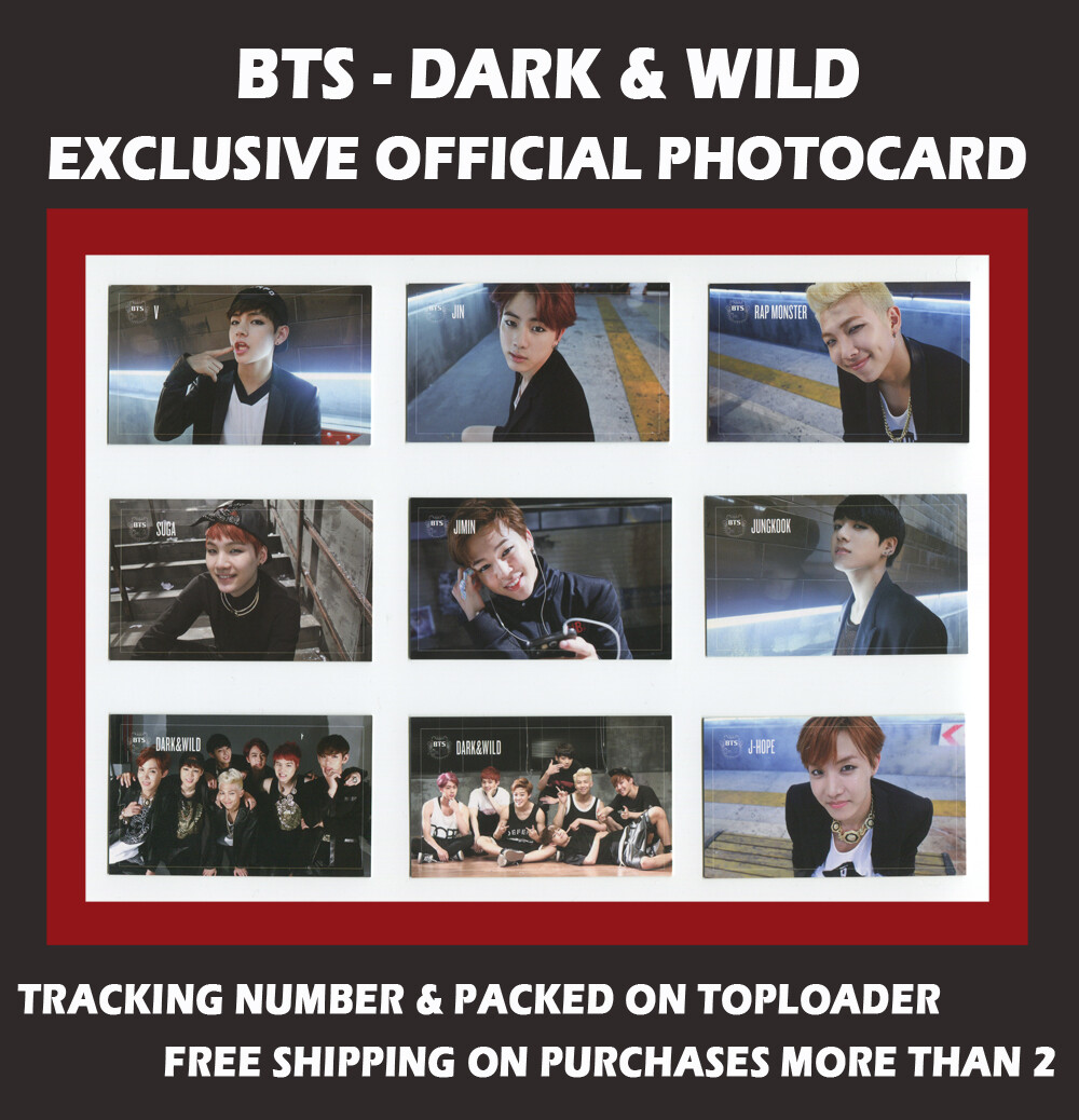 BTS - DARK & WILD 1st Album EXCLUSIVE OFFICIAL PHOTOCARD | eBay