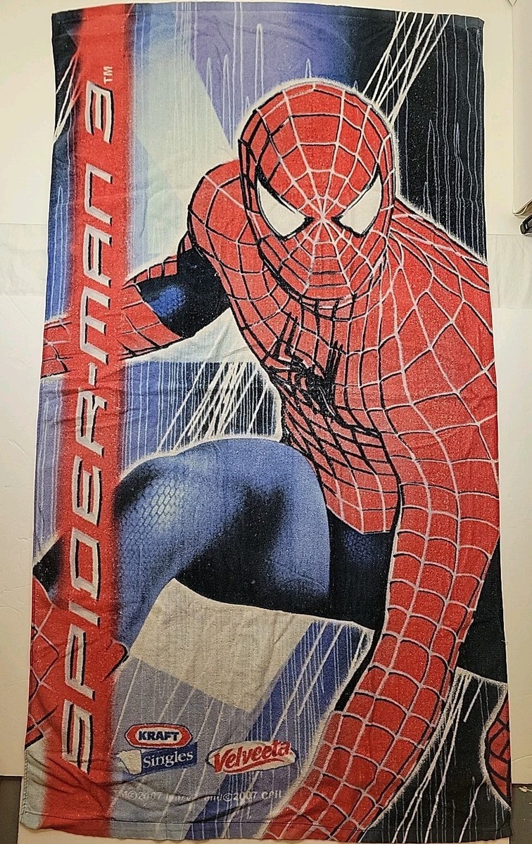 Kraft Velveeta 2007 Spiderman 3 Movie Promo Beach Towel 54x30 Inch