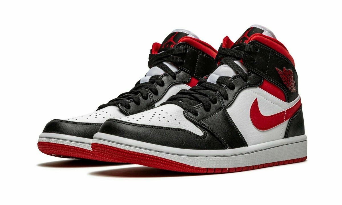 Nike Air Jordan 1 Mid Metallic Red Gym Size 4-16 Red Black White