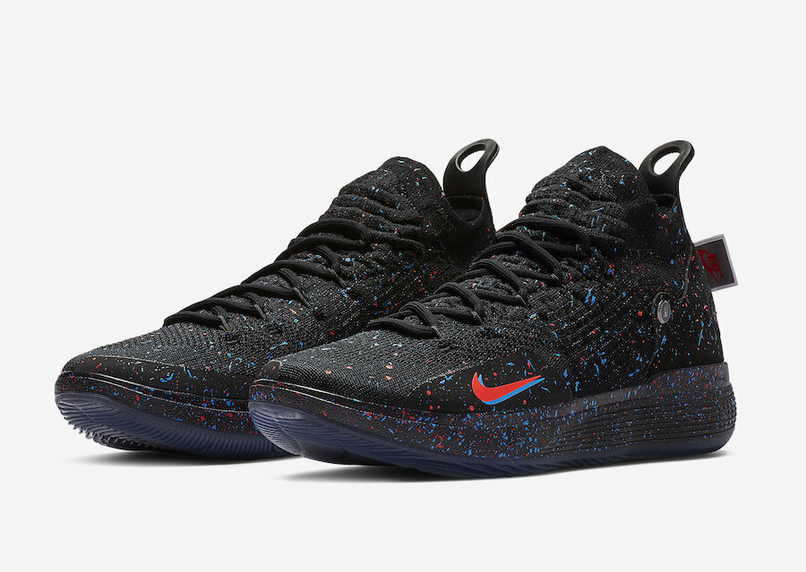 Nike MEN'S Zoom KD11 JUST DO IT Black Bright Crimson Blue SIZE