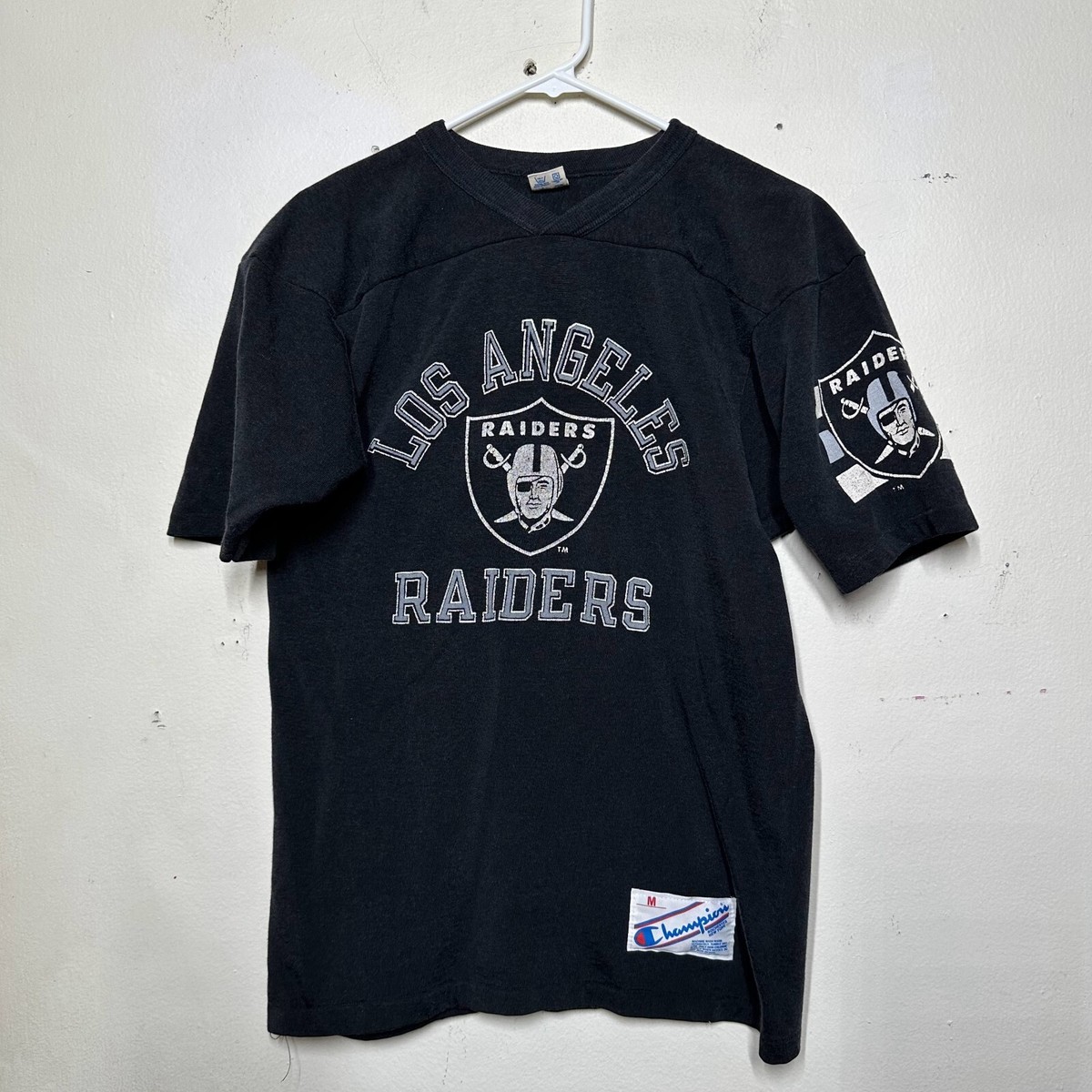 Vintage 1980s Los Angeles Raiders Champion Jersey Shirt size M