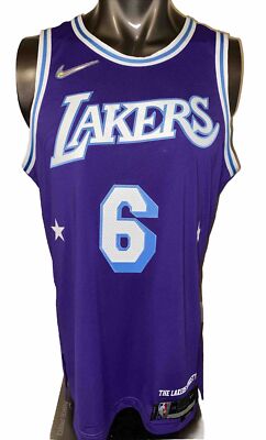 LeBron James #6 Lakers 75th NBA Anniversary City Edition Authentic