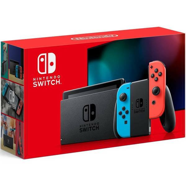 2020 Nintendo Switch with Neon Blue and Neon Red Joy‑Con 32GB