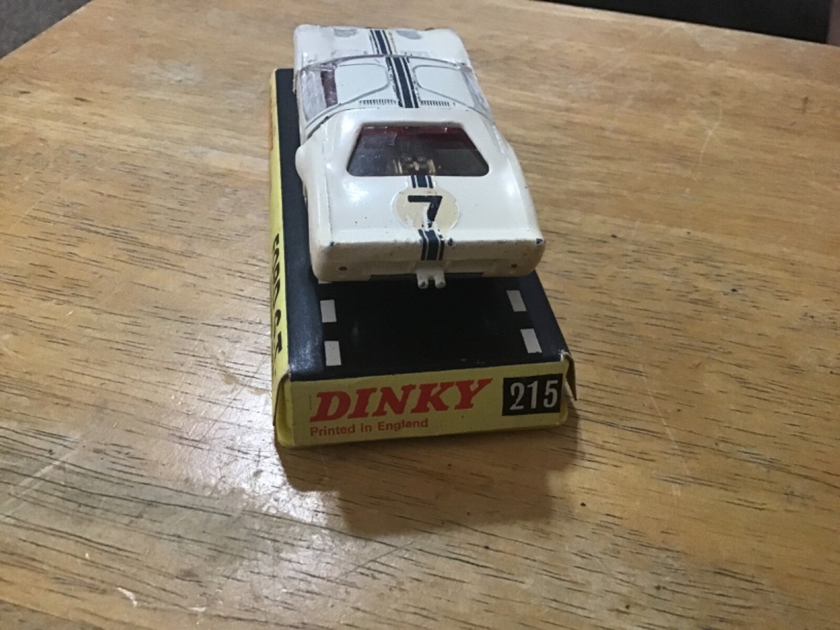 Vintage Dinky Ford GT Racing Car Number 215 With Display no