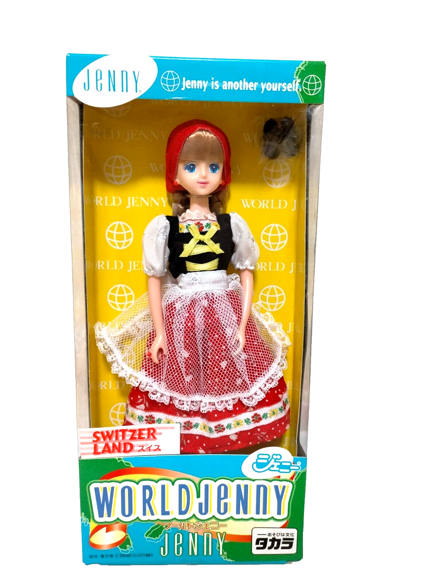 Takara Jenny Doll, WORLD JENNY SWITZERLAND Vintage Fashion Doll