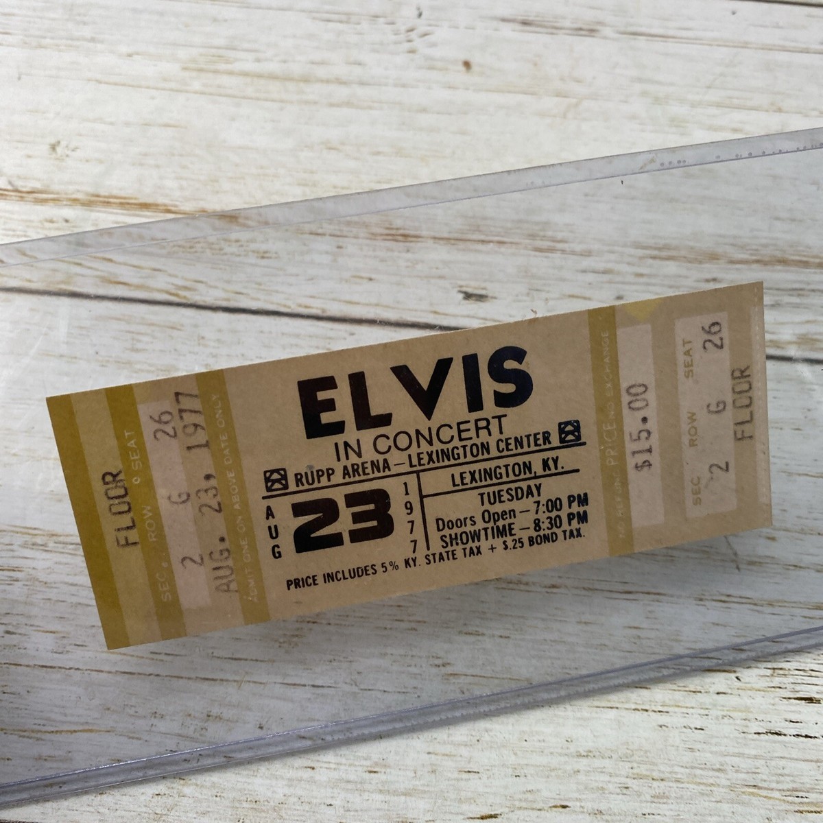 ELVIS PRESLEY UNUSED CONCERT TICKET Rupp Arena Lexington Kentucky