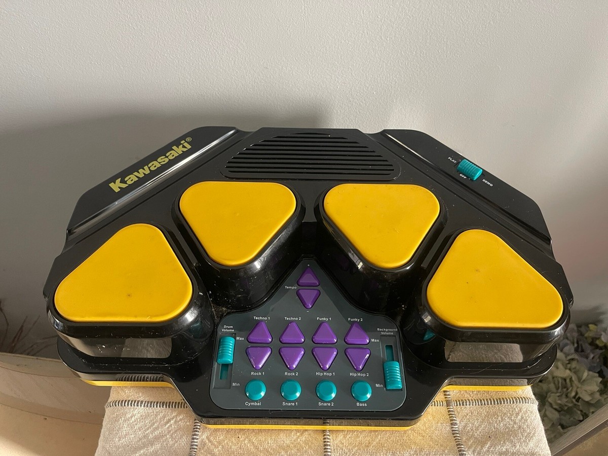 Kawasaki Drum Kit 2000 DSI 57757 Vintage 90s Retro Rock Band