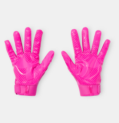 Under Armour UA F9 NITRO LE Pink/Pink Football Reciever Gloves