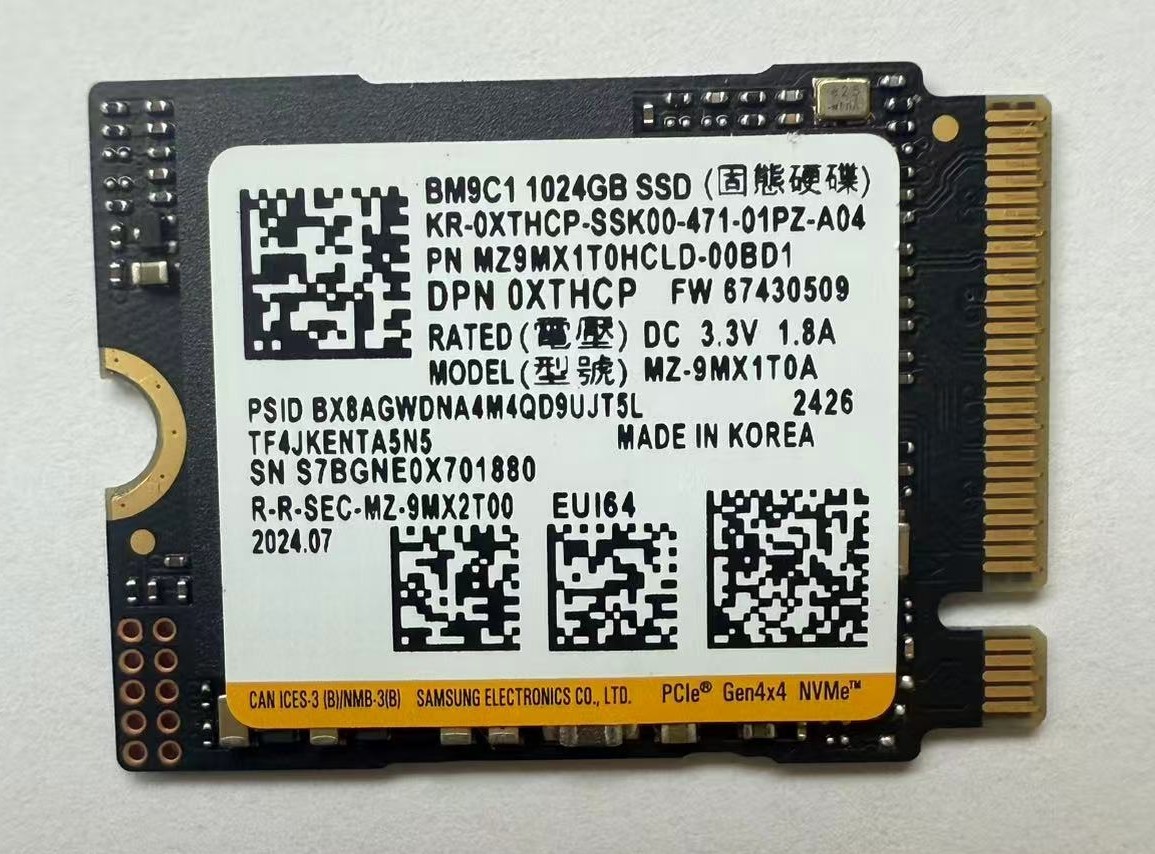 SAMSUNG BM9C1 1TB 1024GB SSD PCIe 4x4 2230 NvMe | eBay