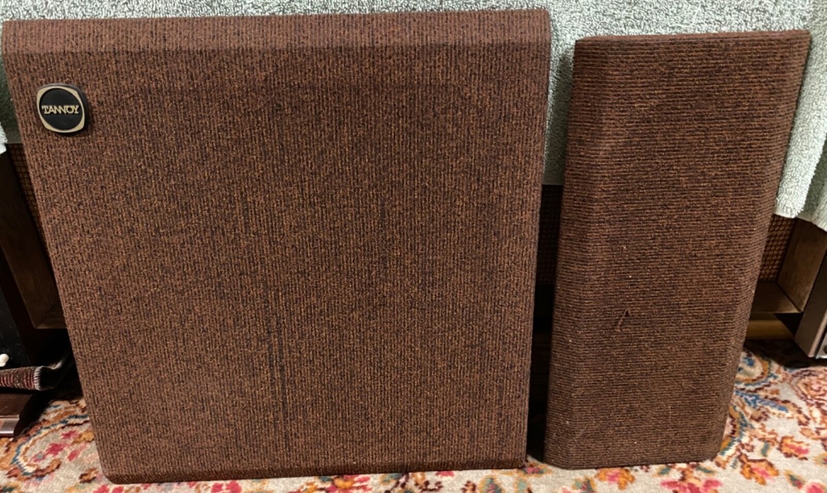 Vintage Tannoy SRM12X Super Red Monitor Grill Set (driver and port