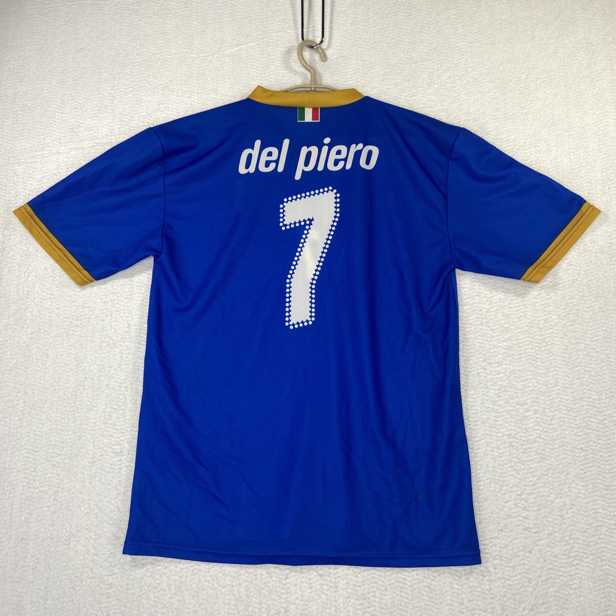 Italia ALESSANDRO DEL PIERO No. 7 Soccer Large Jersey Blue | eBay