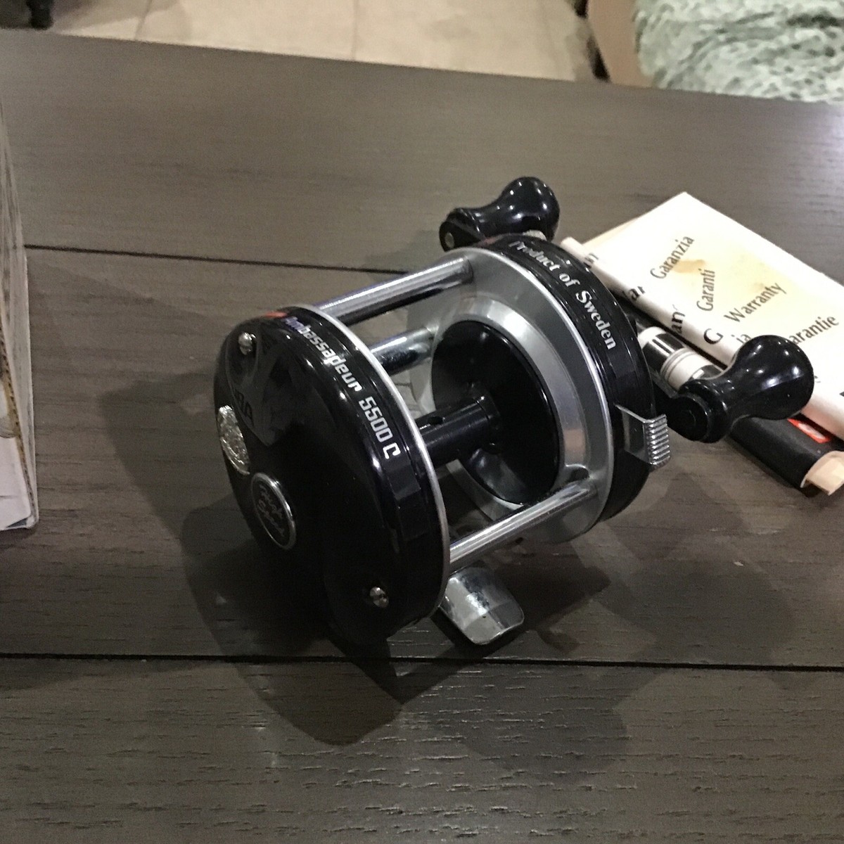 ABU GARCIA AMBASSADEUR FISHING REEL W/ BOX -BLACK 5500C-HARD TO