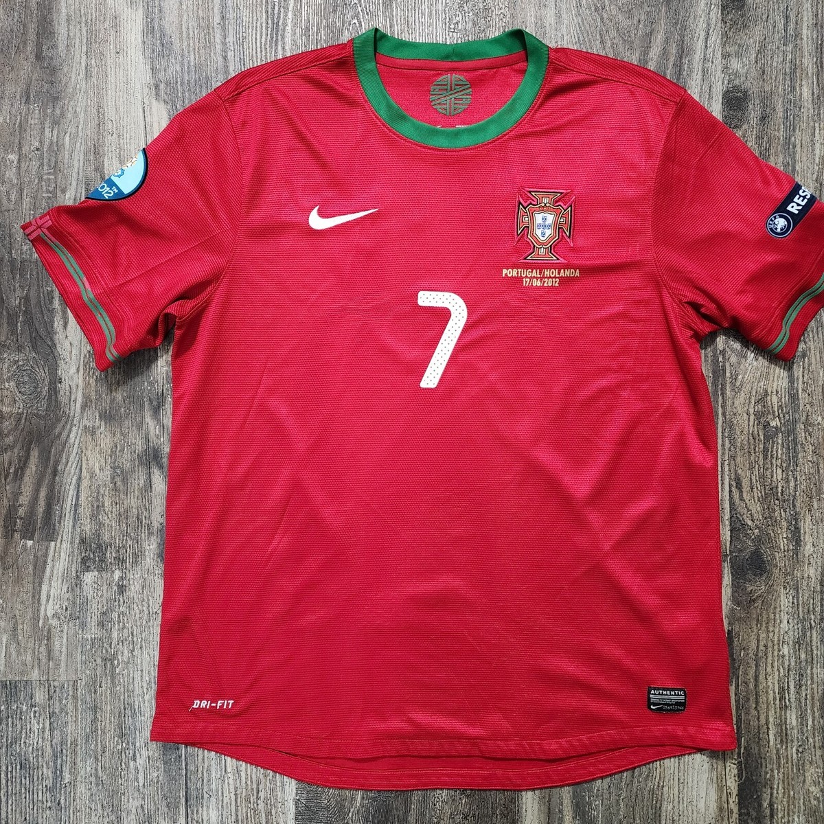 2012 Nike Portugal Home Soccer Jersey Cristiano Ronaldo Men XL