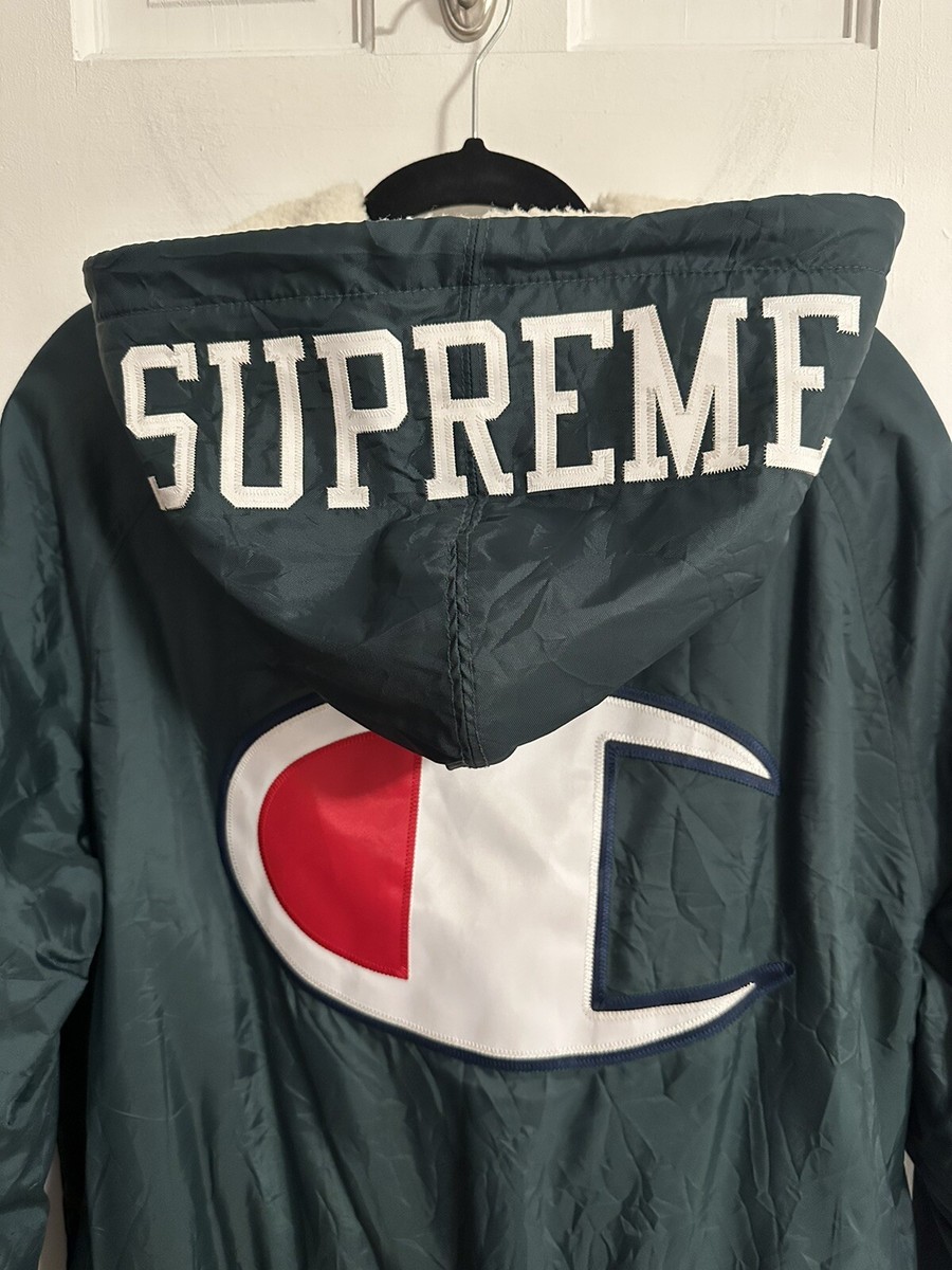 Supreme x Champion Sherpa Jacket Size XL Forest Green | eBay