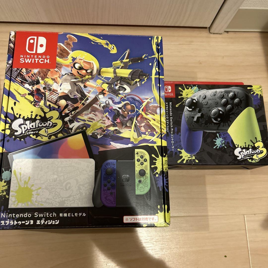 Nintendo Switch OLED Splatoon 3 edition Console Japan w/ pro