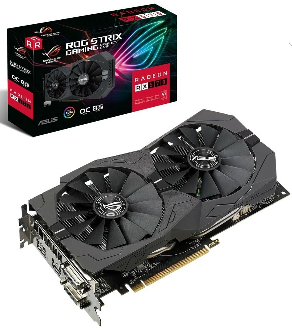 ✓ ASUS ✓ ROG Strix Radeon RX 570 OC 8GB GDDR5 Gaming Graphics
