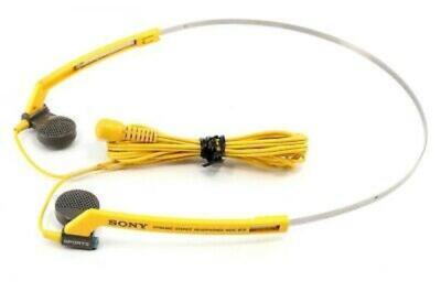 Vintage Sony Sports Wired Stereo Dynamic Headphones - Yellow (MDR
