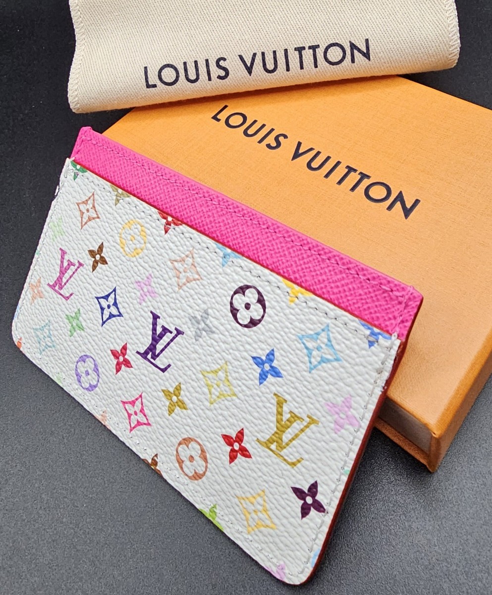 ❗Louis Vuitton x Takashi Murakami White & Pink Multicolor Card