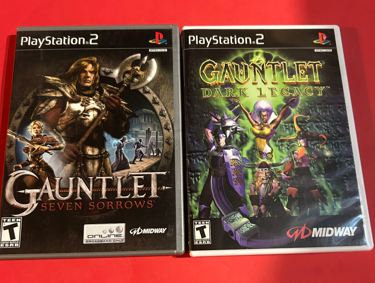 Gauntlet Dark Legacy + Seven Sorrows lot set authentic PlayStation