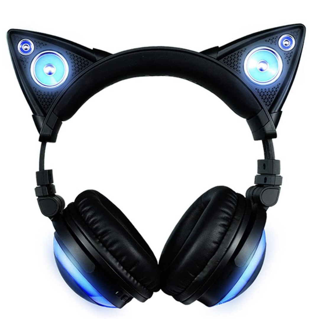 AXENT WEAR Cat Ear Headphones With Blue High-performance Free