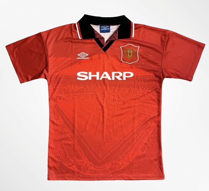 Vtg 94-96 Umbro Sharp Manchester United Home Rare Soccer Jersey