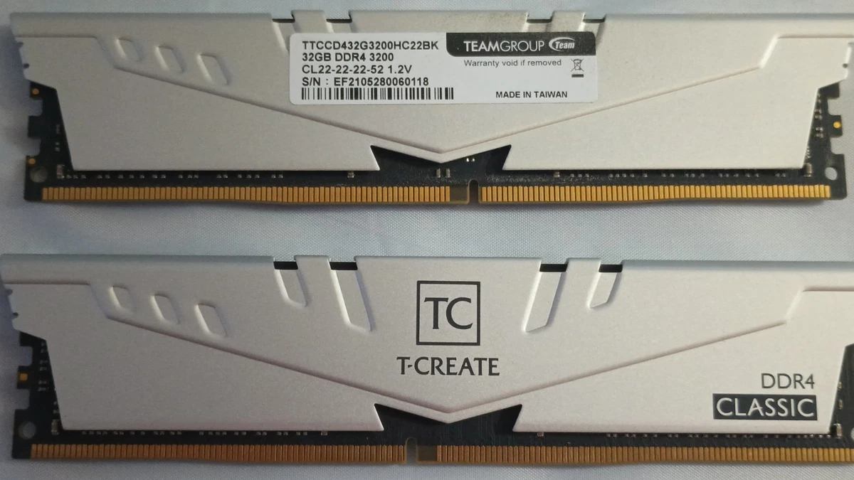Team Group DDR4 SDRAM 32 GB Total Capacity Memory (RAM) for sale