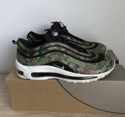 RARE 🔥Nike Air Max 97 Premium QS Raw Umber Fortress Green UK GB