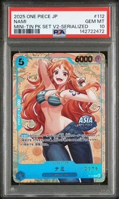 one piece card PSA10 Serial Nami ASIA Tin Promo P-112 | eBay