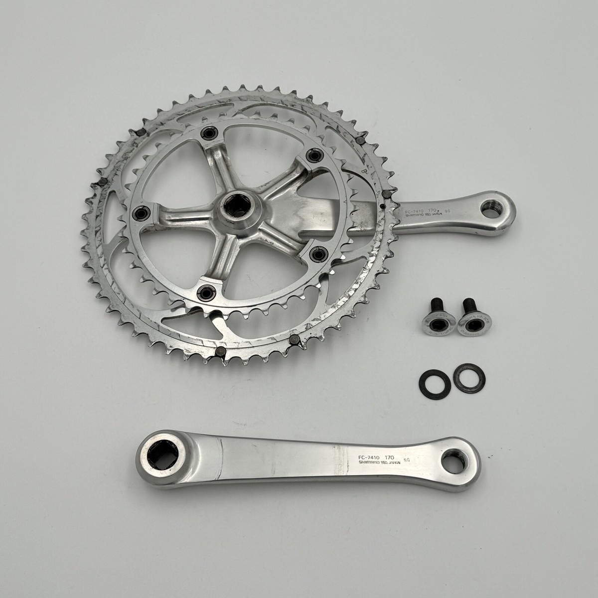 Vintage Shimano Dura Ace Crank Set FC-7410 170 mm 130 BCD 53t 39t