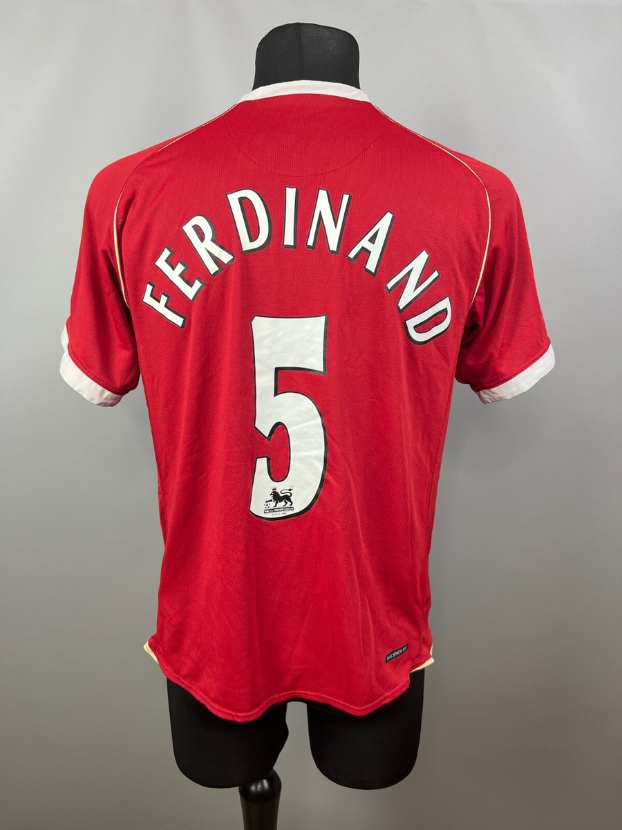 MANCHESTER UNITED 2006 2007 FERDINAND HOME SHIRT FOOTBALL SOCCER