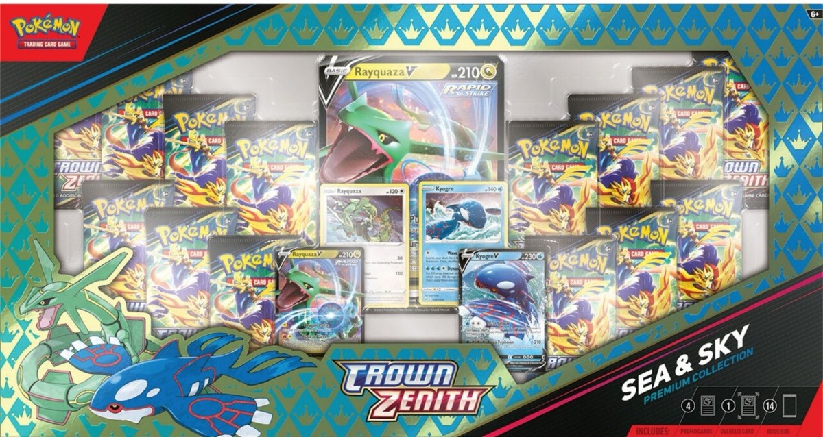 Brand New Sealed Pokemon Crown Zenith Sea & Sky Premium Collection
