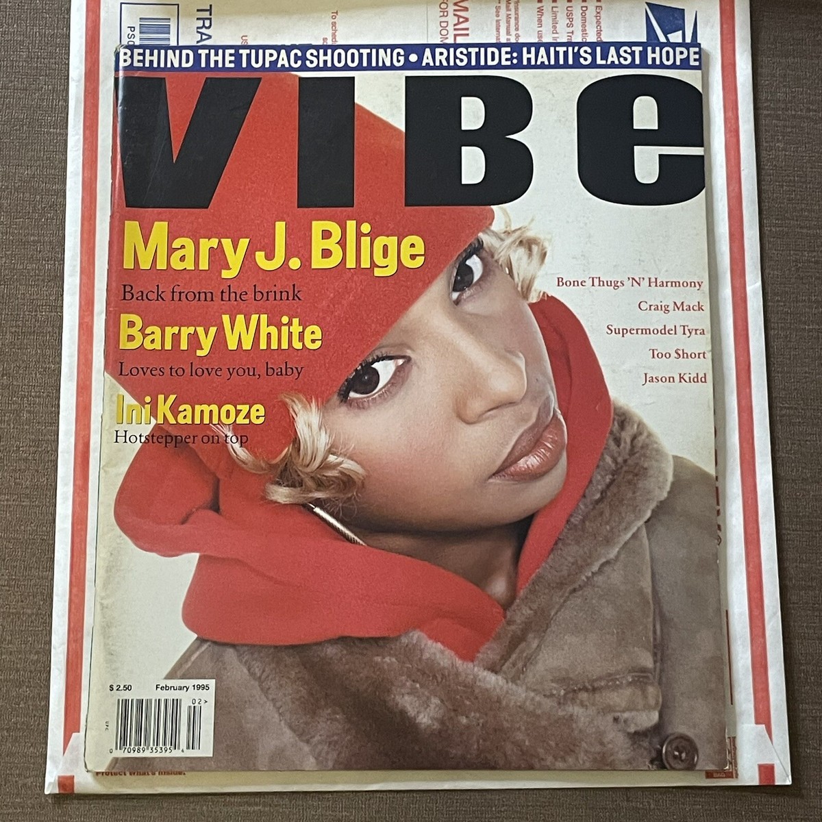 Vintage 90s VIBE Magazine Feb 1995 Mary J Blige Rap Hip Hop Bone
