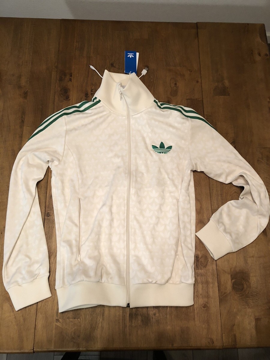 Adidas Adicolor 70S MONOGRAM TRACK TOP Wonder White Trefoil Mens