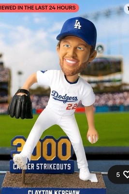 Clayton Kershaw 3000 Strikeout Bobblehead Dodgers 2025 SGA PRESALE