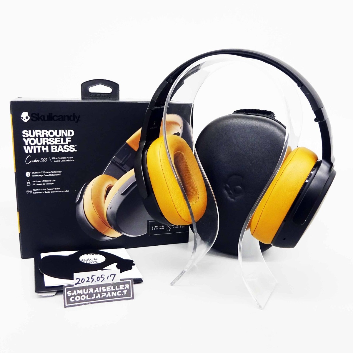 SKULLCANDY CRUSHER 360 S6MBW-J373 Headphone Black Tan Limited