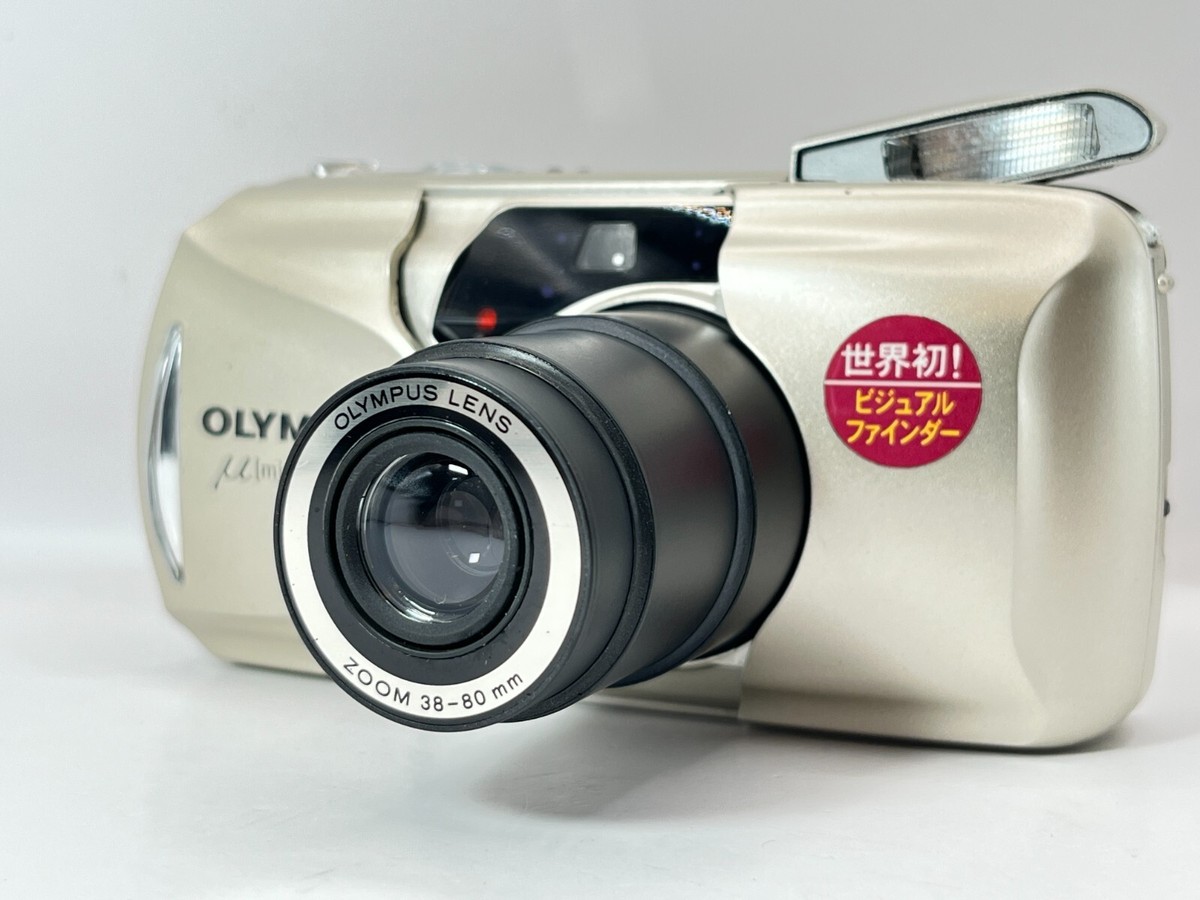 MINT] Olympus μ Mju II ZOOM VF Silver 35mm Film Camera From JAPAN