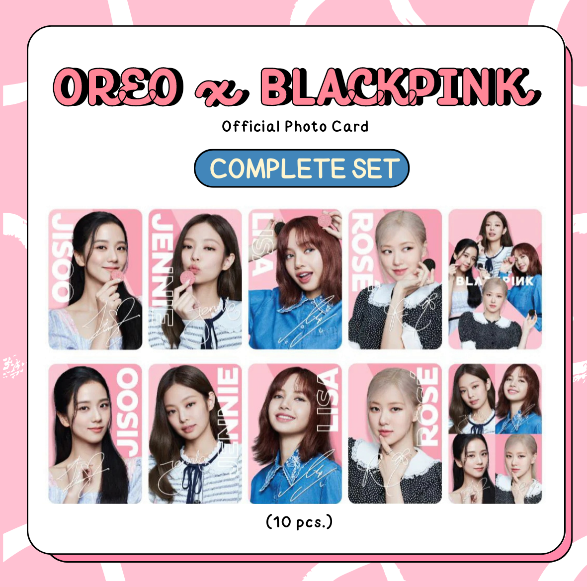 OREO x BLACKPINK - Official Photo Card Complete Set ( Lisa Jisoo